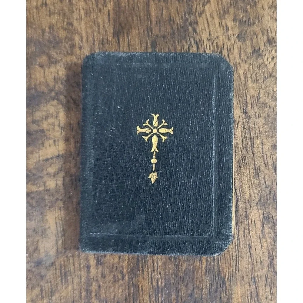 Antique Pearls of Prayer Micro Miniature Christian Prayer Book Belgium 1926